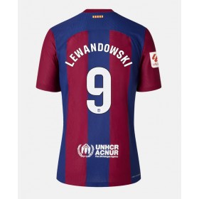 Damen Fußballbekleidung Barcelona Robert Lewandowski #9 Heimtrikot 2023-24 Kurzarm